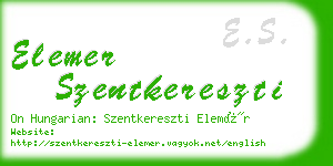 elemer szentkereszti business card